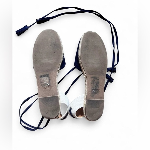 J.Crew Blue Suede Lace-Up Espadrille Flats | Size 8 - Picture 3 of 6